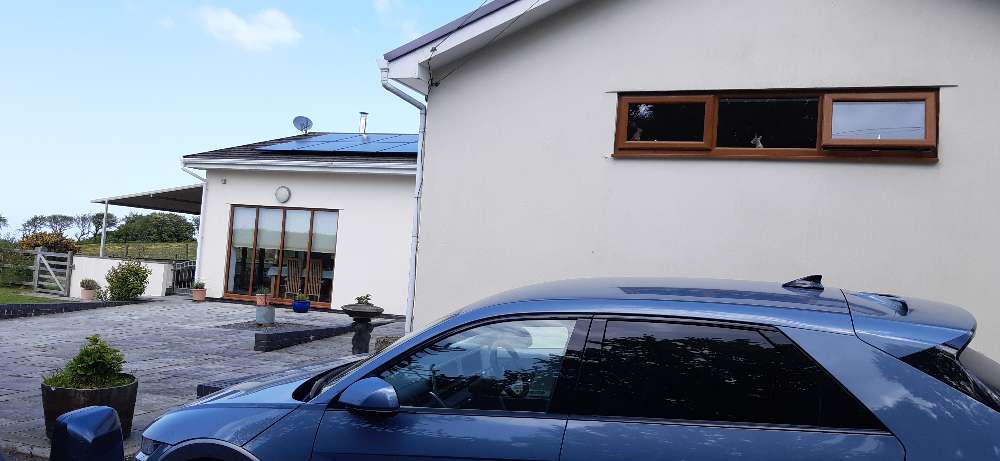 solar panels with electric vehicle
