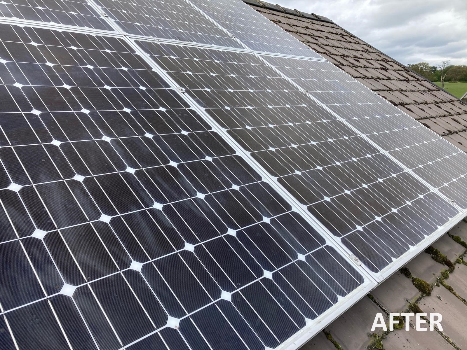 after cleaning old solar panels, Carmarthen