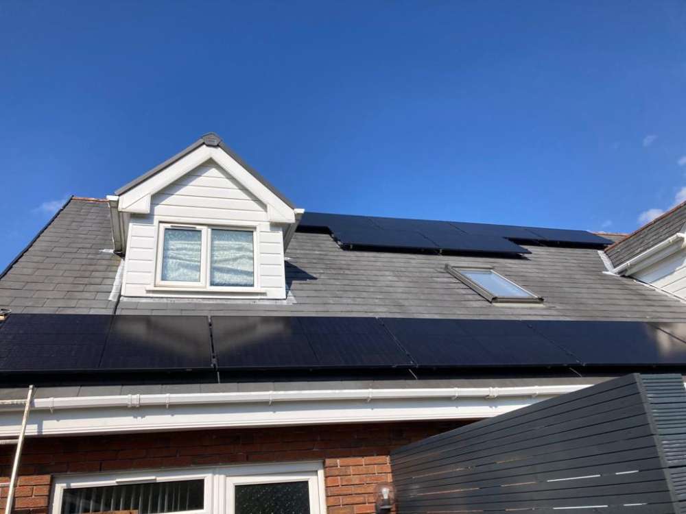 slates roof solar panels Upper Tumble Llanelli Carmarthenshire Wales