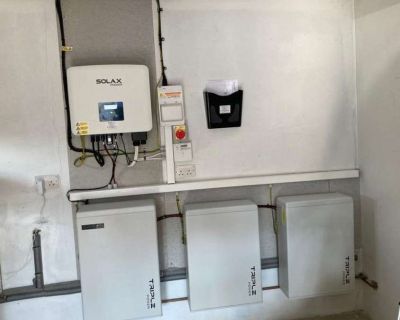 Battery storage for solar panels, Carmerthenshire, Wales