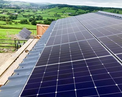 Rooftop and ground-mounted solar panels